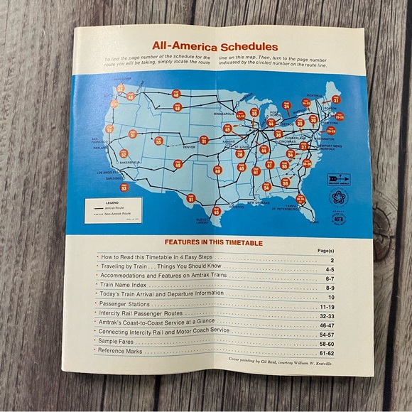 Amtrak 1975 All-America Schedules Time Tables Pamphlet Brochure Vintage. - Picture 4 of 8